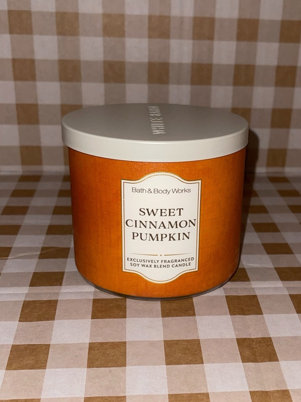 BATH & BODY WORKS SWEET CINNAMON PUMPKIN 3 WICK CANDLE